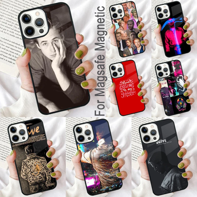 Ryan Gosling Magnetic Soft Phone Case for iPhone 16 Promax 15 Pro 13 14 Plus 11 12 Mini MagSafe Coque