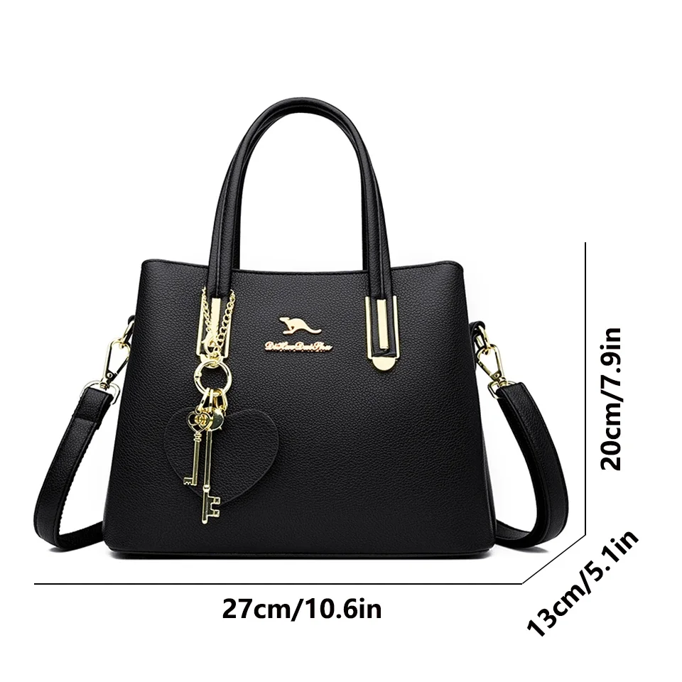 New Large Capacity Shoulder Crossbody Bags for Women 2024 Brand Designer Purses and Handbags Leather Vintage Messenger HandBags