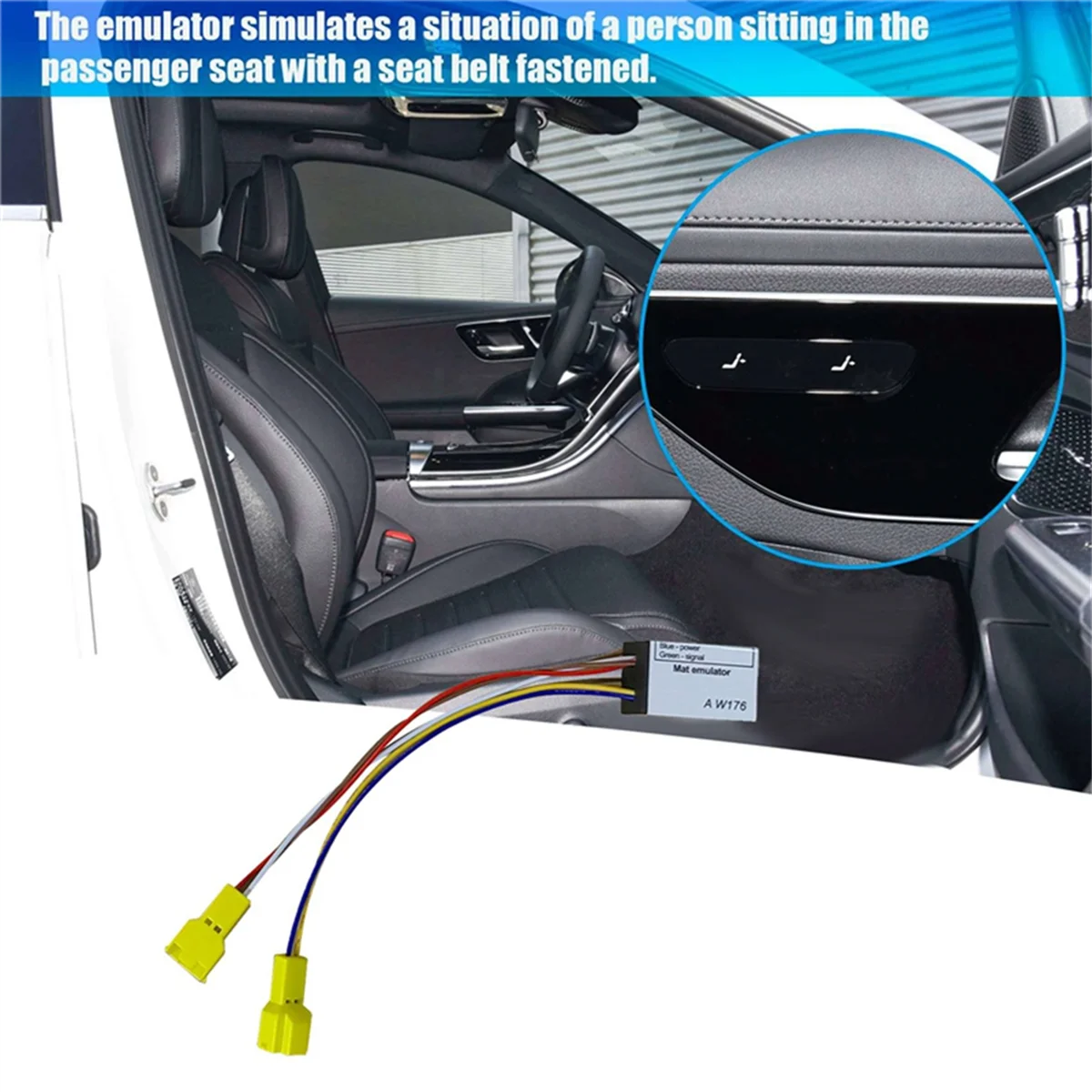 Car Seat Occupancy Mat Sensor Emulator Bypass for Mercedes-Benz A B-Class W176 W246 2011-2018 Seat SRS Emulator