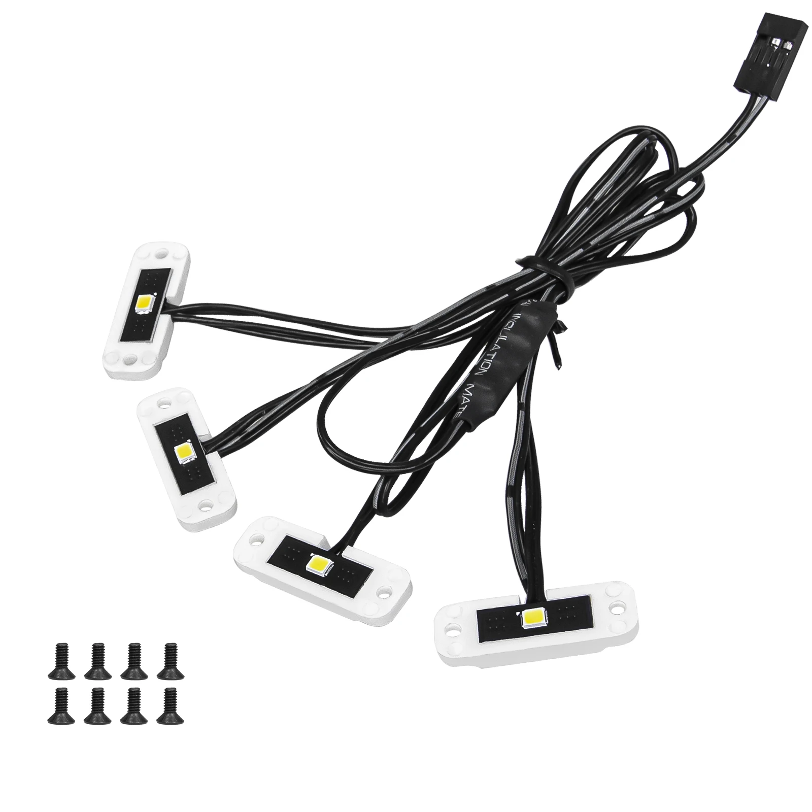 HFLRC RC LED Light for 1/10 RC Crawler Axial SCX10 Traxxas TRX-4 Wheel Arch Fender Light Constant White Receiver Powered 4-9V