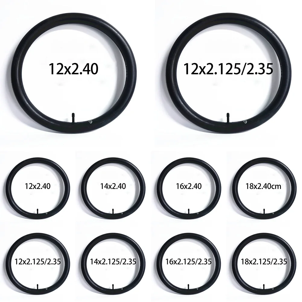

12x2 40 Inner Tube for Kids' Bicycles Fits 12 18 Inch Models Made of Strong Rubber for Reliable Use and Easy Replacement