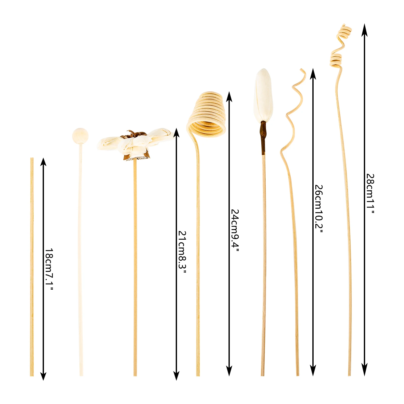 7Pcs Kunstmatige Zonnebloem Rotan Stokken Fireless Geuren Riet Diffuser Stok Diy Home Decor