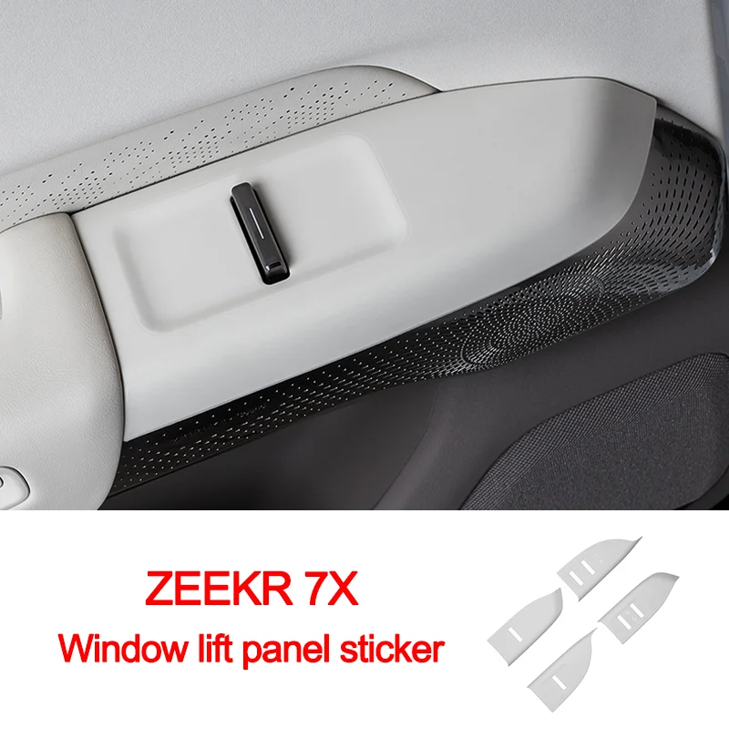 

For Zeekr 7X Car Silicone Glass Lifting Panel Sticker Window Button Frame Panel Protective Pad Protective Film Auto Accessories