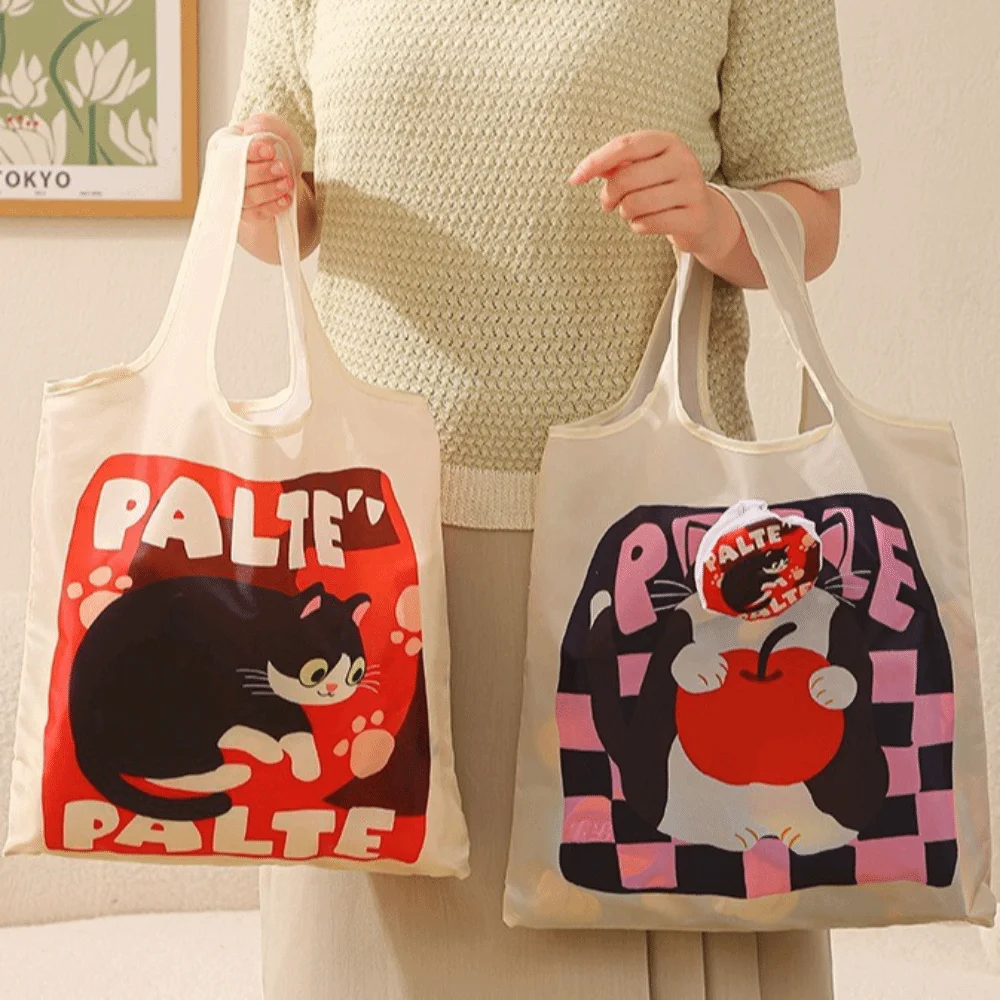 New Cartoon Animals Shopping Bag Lightweight Large Capacity Eco-Friendly Bag Foldable Cute Storage Bag Daily Use