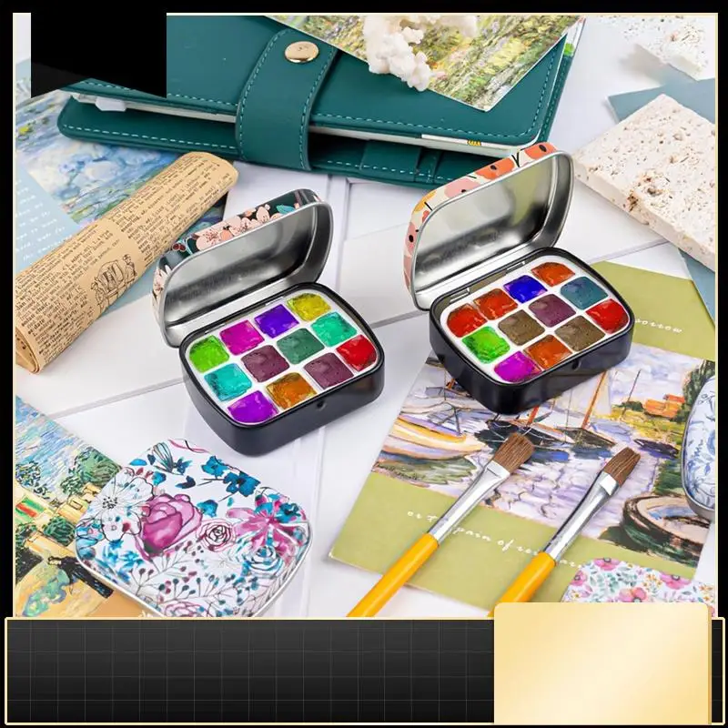 

16 упаковок мини-пустой акварельной палитры, оловянная акварельная палитра, 12 венков с крышками, акварель для путешествий
