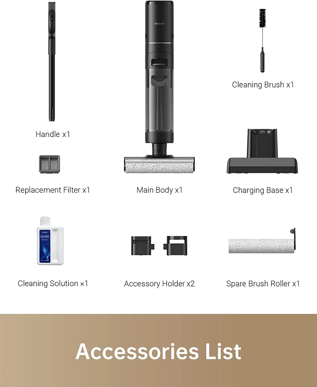 Dreametech H12 PRO Wet Dry Vacuum Cleaner, Smart Floor Cleaner Cordless  and Mop for Hard Floors, with Hot Air Drying