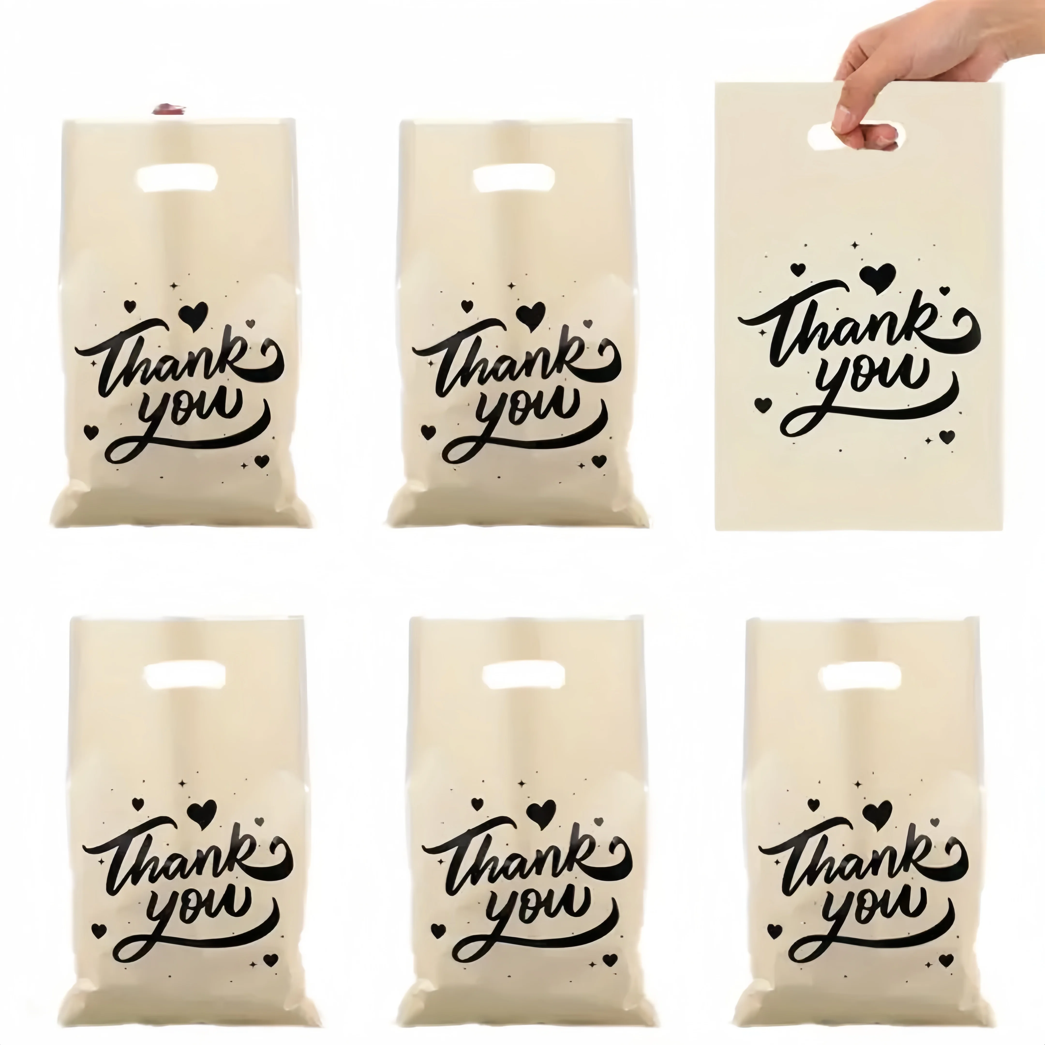 10/30/50/100 قطعة الحب شكرا لك هدية عالية الجودة حمل حقيبة للحزب ، التخرج ، تذكارية ، حقيبة هدايا عيد الميلاد #6