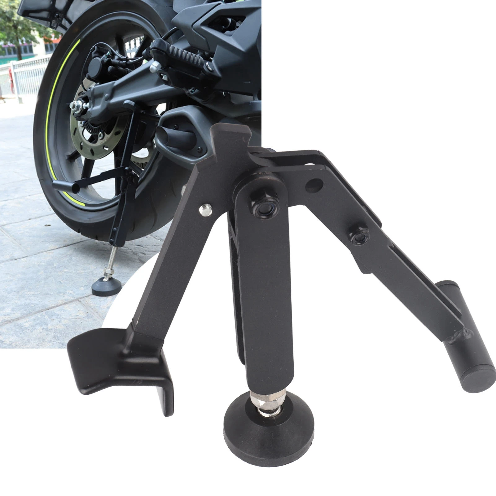 Motorcycle Labor Saving Wheel Stand Kickstand Universal Wheel Lifter Side Support Stand Swingarm Lift Frame for Maintenance