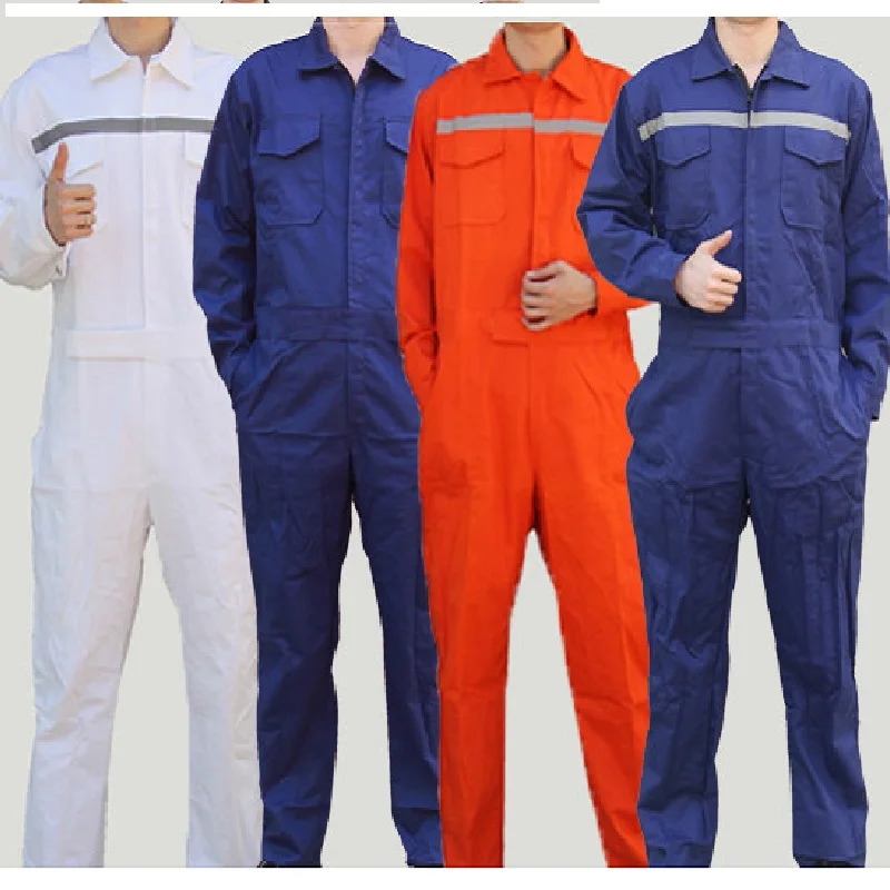 Cotton Work Overalls Men Working Uniforms Work Wear Hi Vis Worker Repairman Welding Suits Auto Repair Jumpsuit Singer Costumes