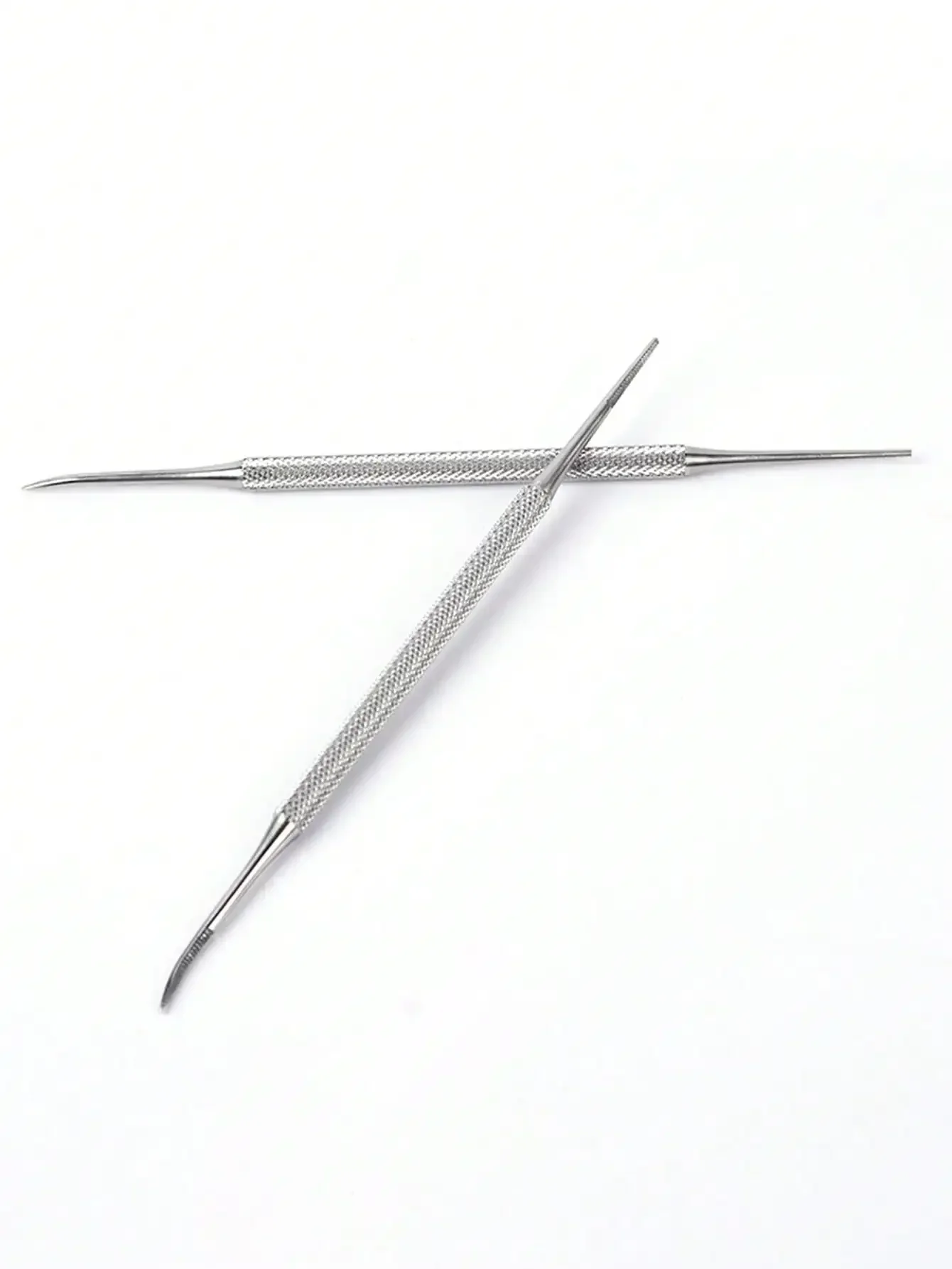 

5pcs Stainless Steel Manicure & Pedicure Tool Set - Double-Sided Cuticle Pusher, Foot File, Double-Sided Nail File, Nail Cleaner