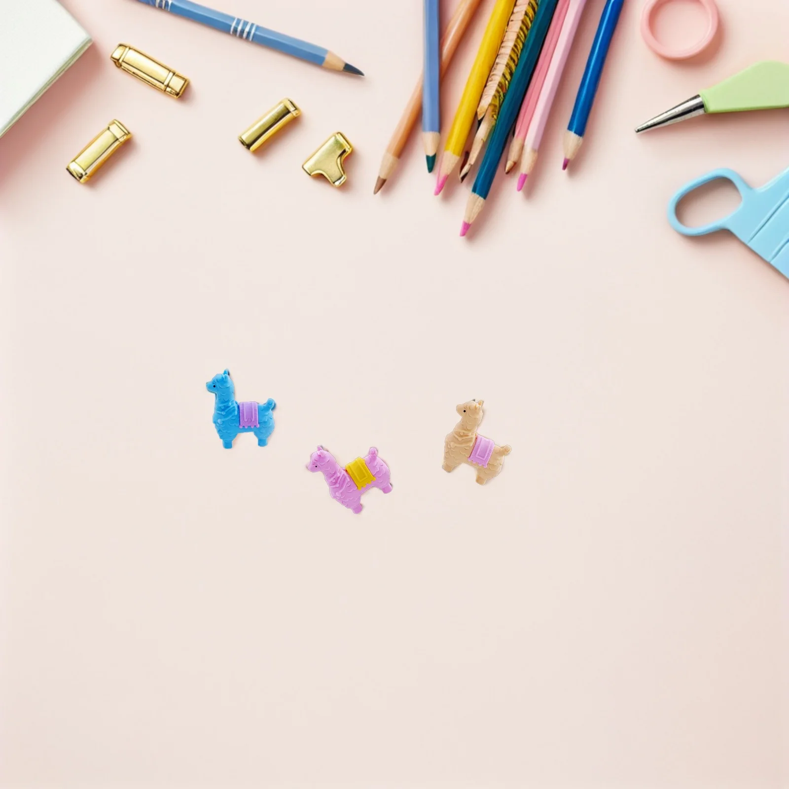 

16pcs Cartoon Kid Eraser Alpaca Shape Mini Rubber Tpr Safe Material For Kids School Supplies Gift Painting Room Decor