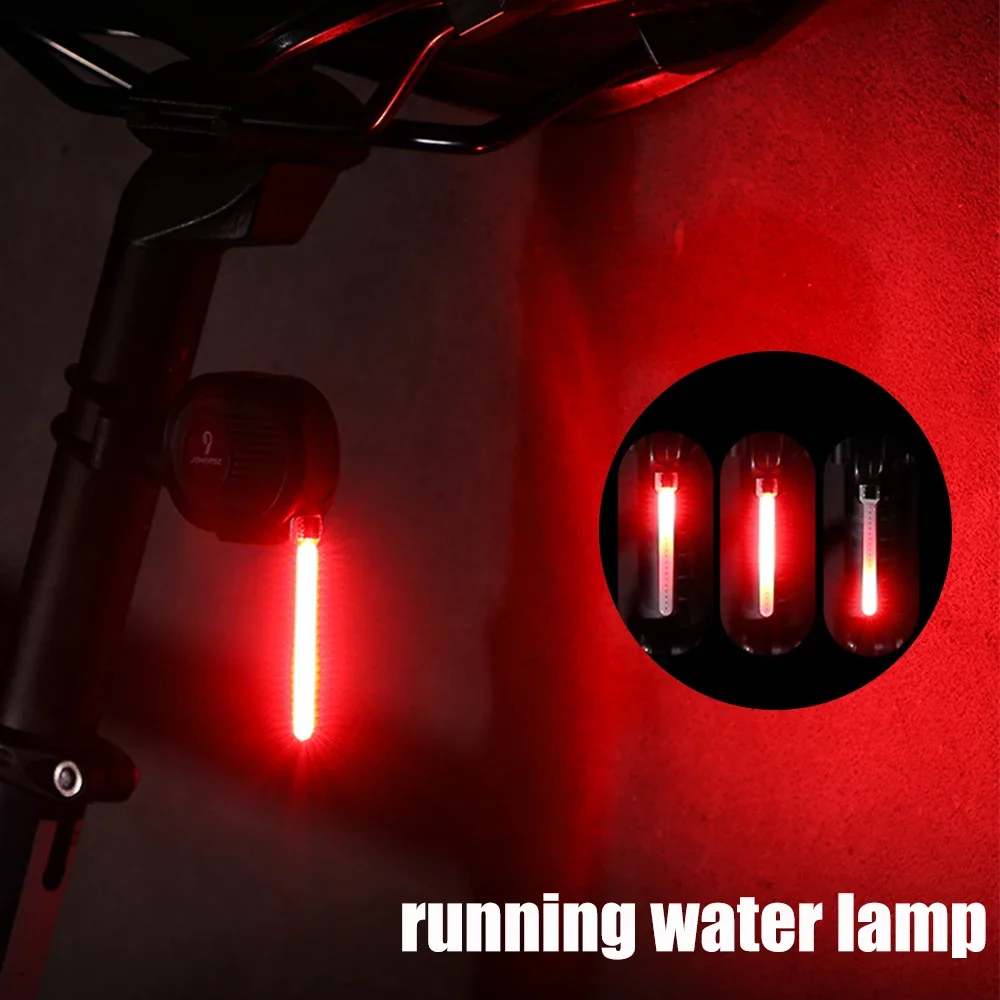 Luz trasera de bicicleta,Luz trasera de bicicleta de carretera de montaña,Luz de agua corriente de bicicleta,Luz LED de carga USB para