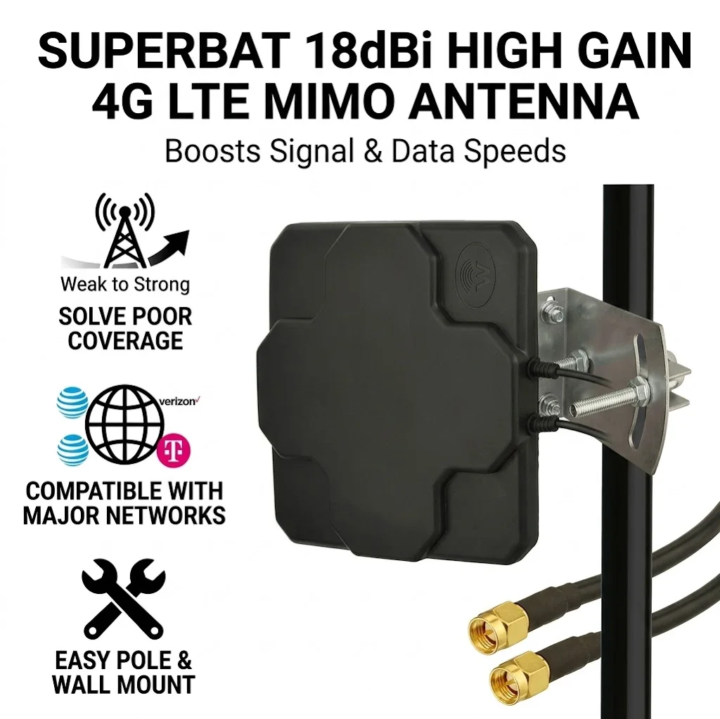 

Superbat 18dbi наружная панельная антенна с высоким коэффициентом усиления 698-2690 МГц 4G/LTE MIMO для Wi-Fi и Cell 3G 4G LTE/MIMO/мобильного усилителя сигнала