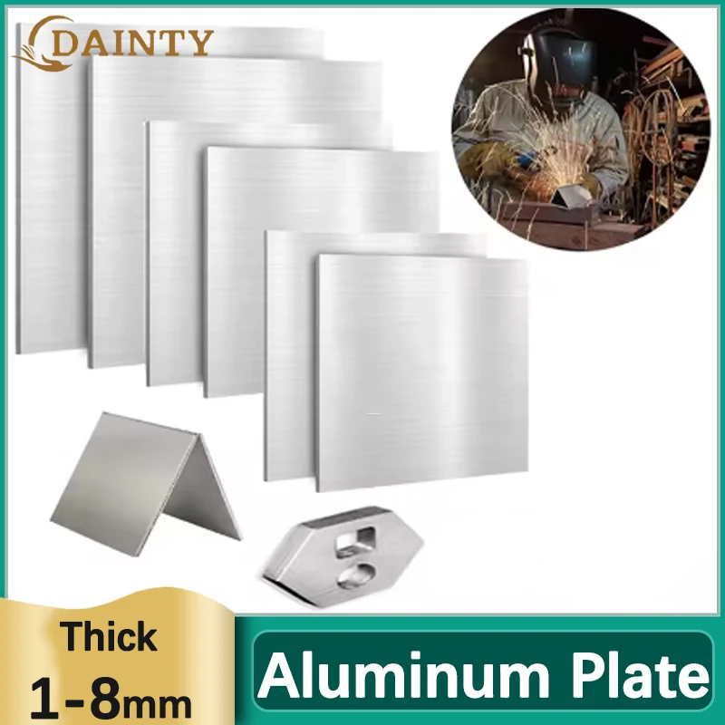 1060 سبائك الألومنيوم كتلة لوحة الألومنيوم صف القطع بالليزر لوحة الألومنيوم معالجة سمك مخصص 1/2/3/4/5/8 مللي متر