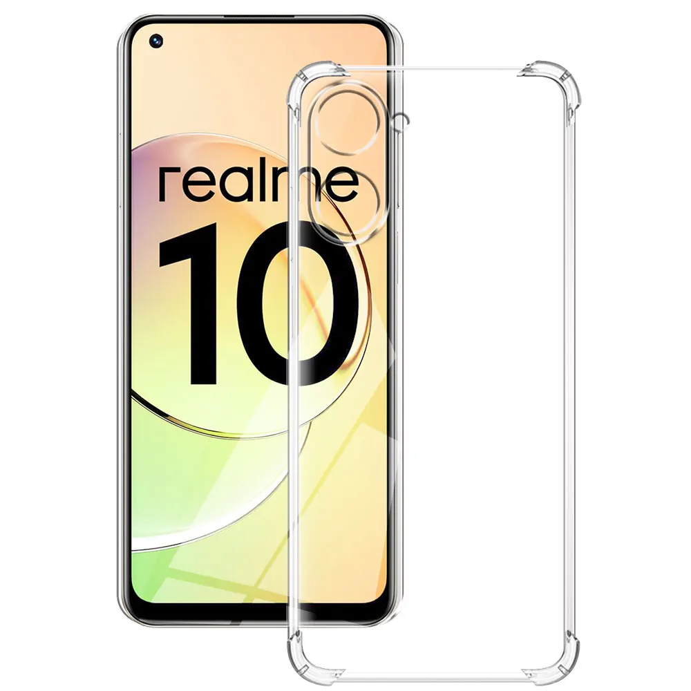 For OPPO Realme 10 Case Clear Shockproof Silicone Soft Phone Cover Cases For Realme 10 Coque For Realme 10 4G Transparent Fundas