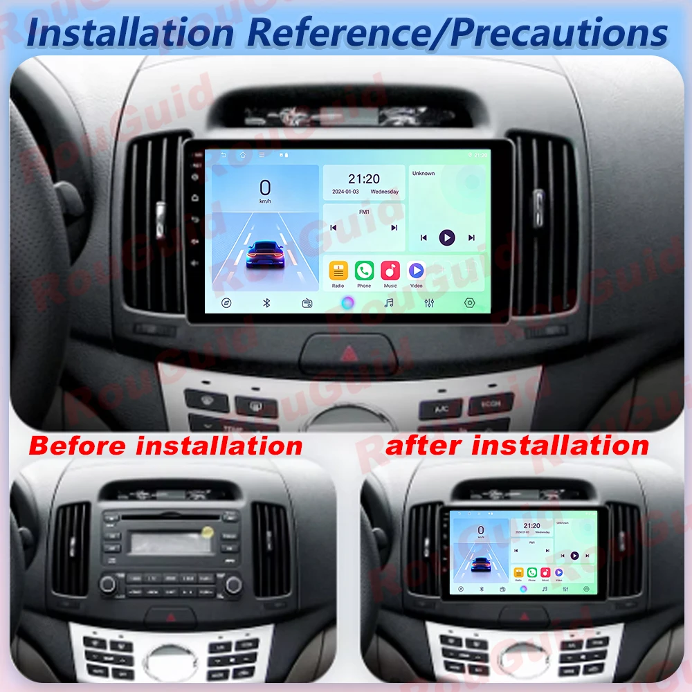 Carplay Car Radio Autoradio For Hyundai Avante Elantra 4 HD 2006 - 2012 GPS Navigation Automotive Multimedia Touch Screen DSP 2k