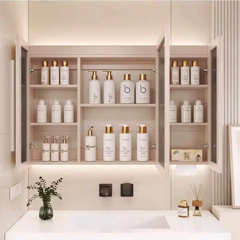 Modern Mirror Bathroom Cabinet Decorations Perfumestorage Jewelry Display Cupboard Organizer Shelves Gabinete Home Furniture