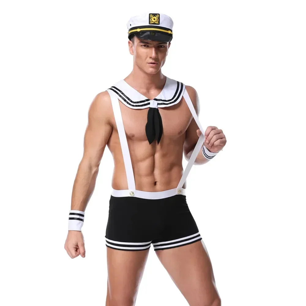 

Adult Male Sexy Sailor Hot Erotic Slim Fit White Seaman Uniform