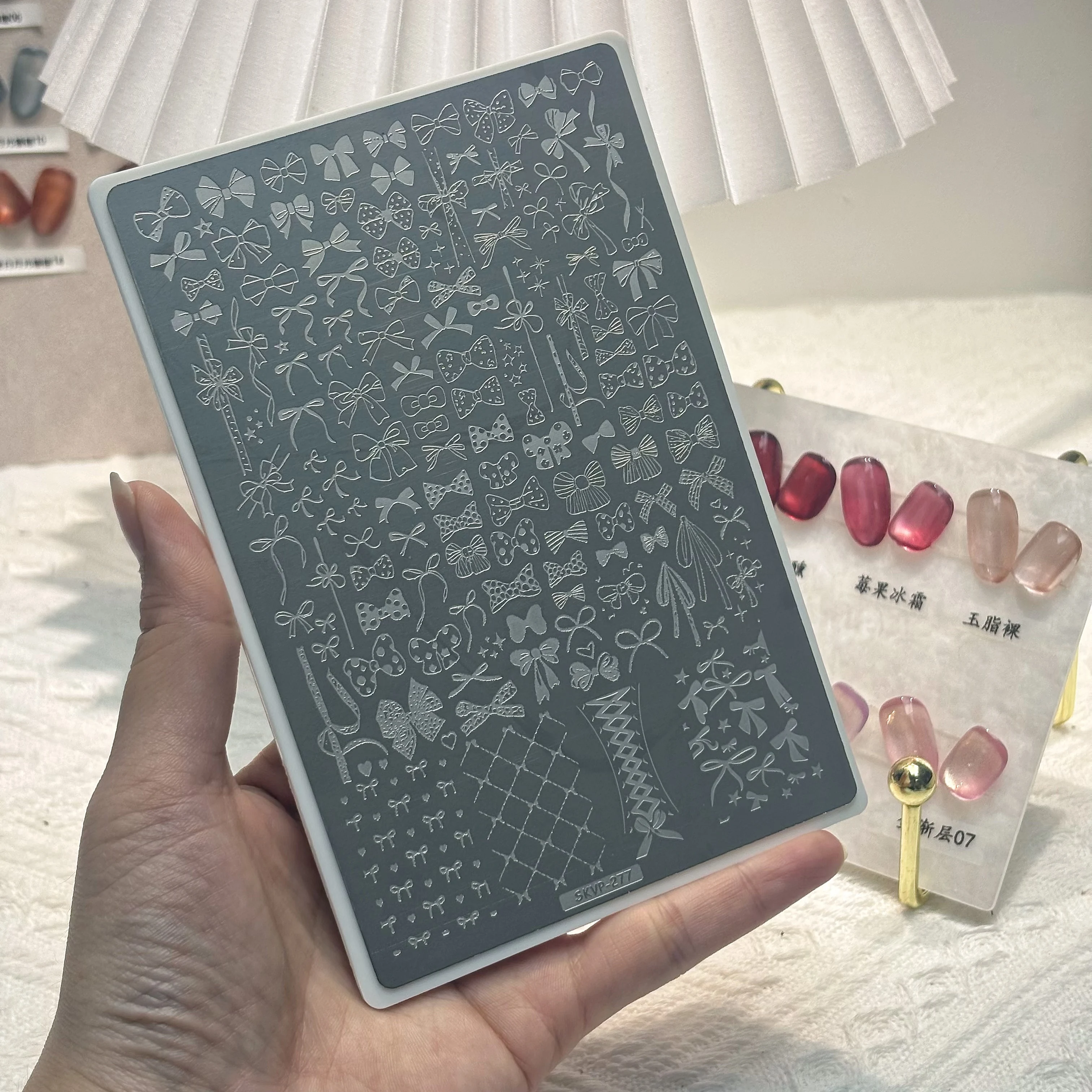 

Nail Stamping Plate Bow pattern Rose pattern Star pattern Striped background pattern Stamp Template Plate Stencil DIY Nail Tool