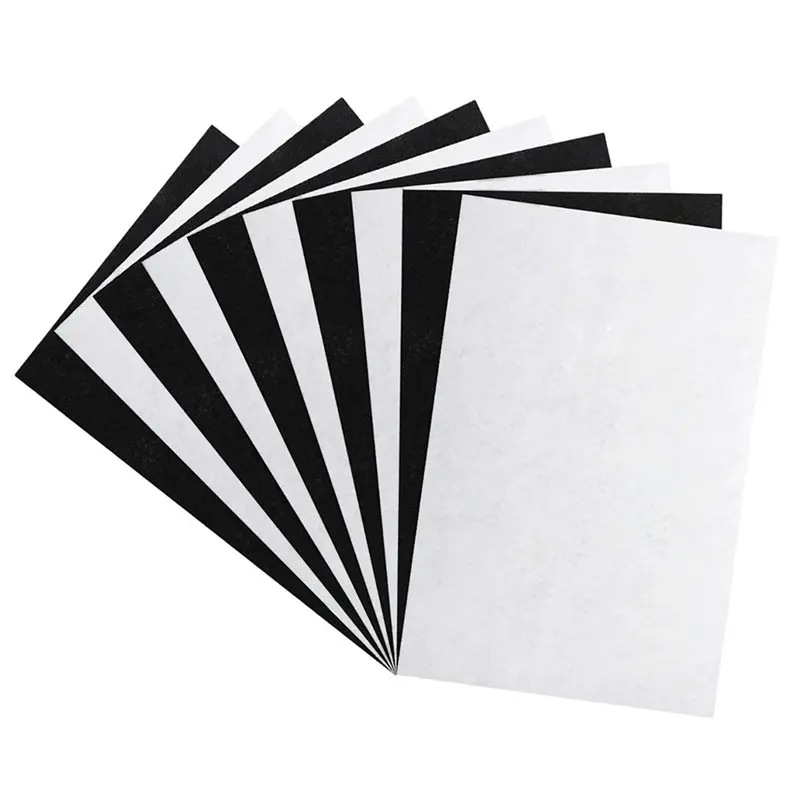DTA4-10Pcs 30X20cm Soft Fabric Sheets 1Mm Black White DIY Craft