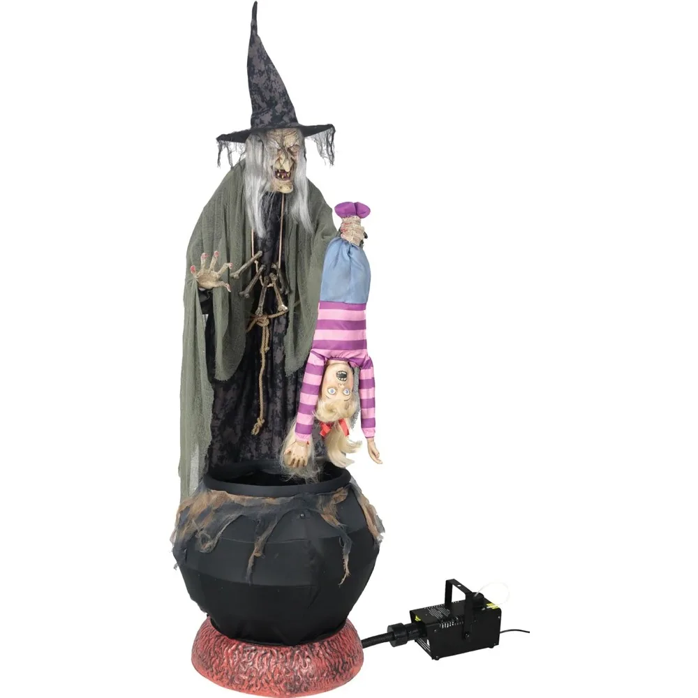 

UHC Animated Stew Brew Witch w/Fog Machine Party Decoration Halloween Prop