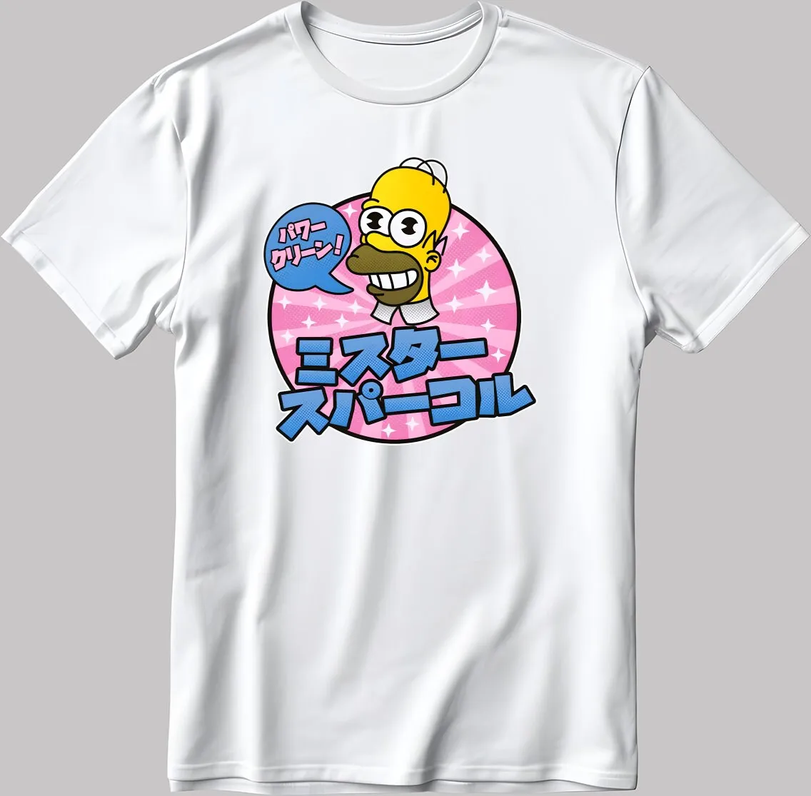 The Simpons Homer White Black T Shirt N120