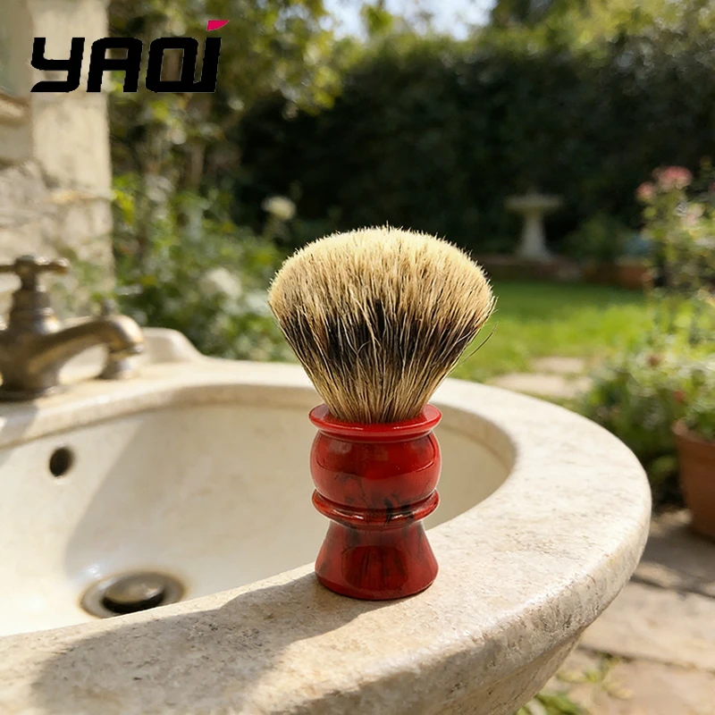 2026-yaqi-edom-brosse-a-raser-pour-homme-24mm-100-poils-de-blaireau-silvertip-manche-en-resine-rouge-pour-toilettage-et-outil-de-beaute