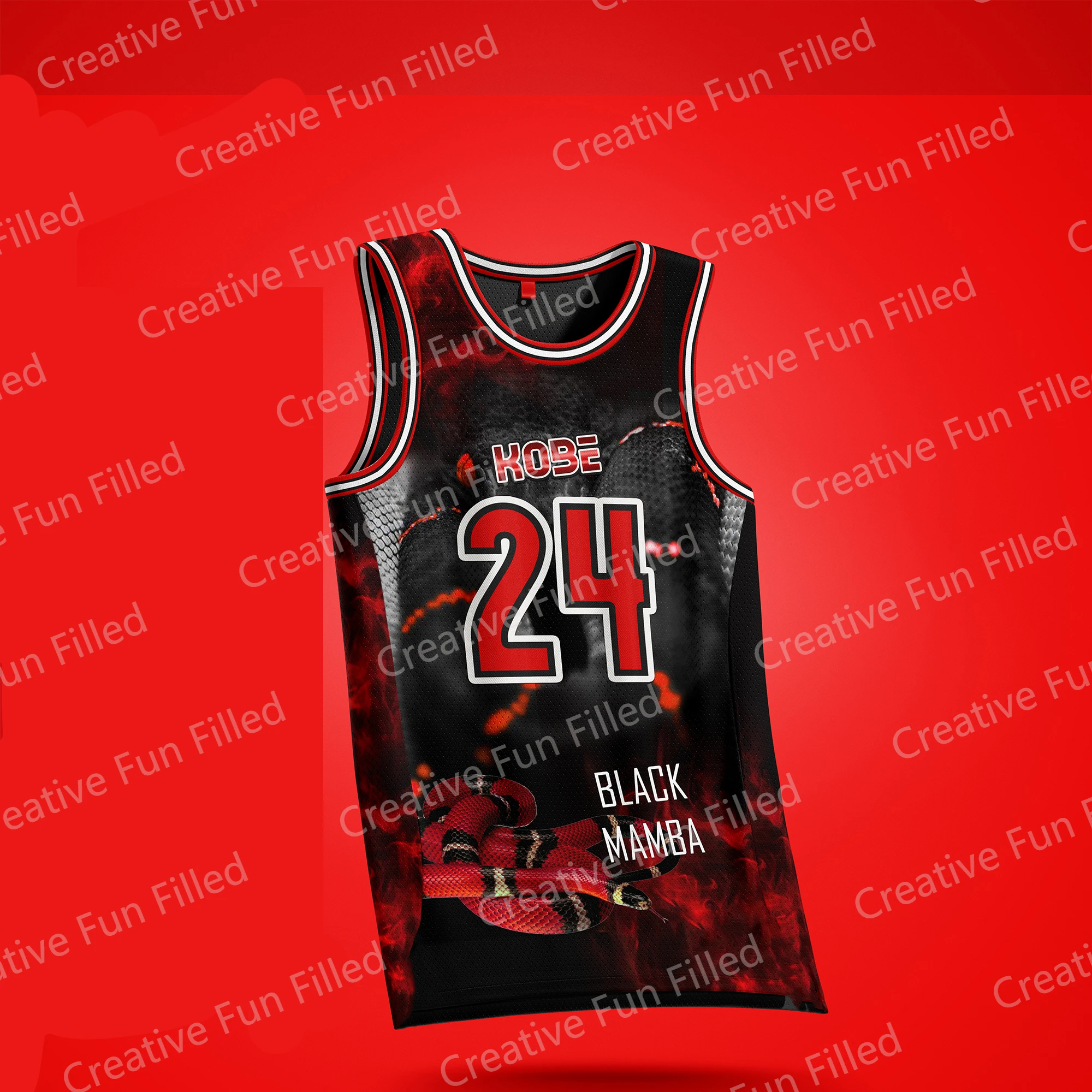 KBE Black Mamba TRIBUTE JERSEY Basketball Jersey Kit, Num 24 Vest, Fans Kit, Special Edition Training Uniform, New Arrival, 2024