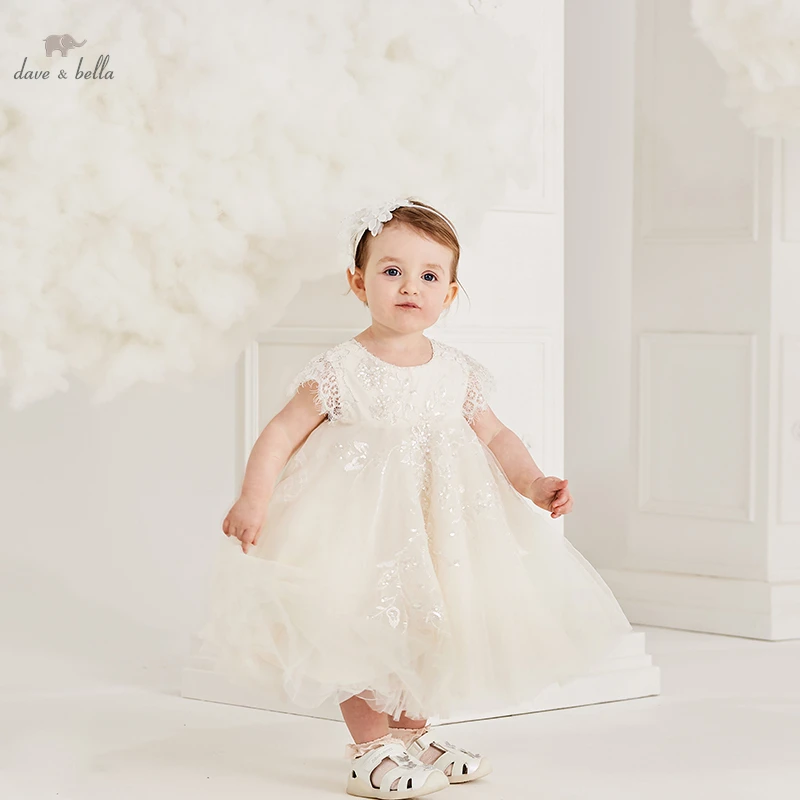 

DB2221920 dave bella summer baby girls cute high quality dress boutique fashion gilrs party dress girl infant lolita clothes