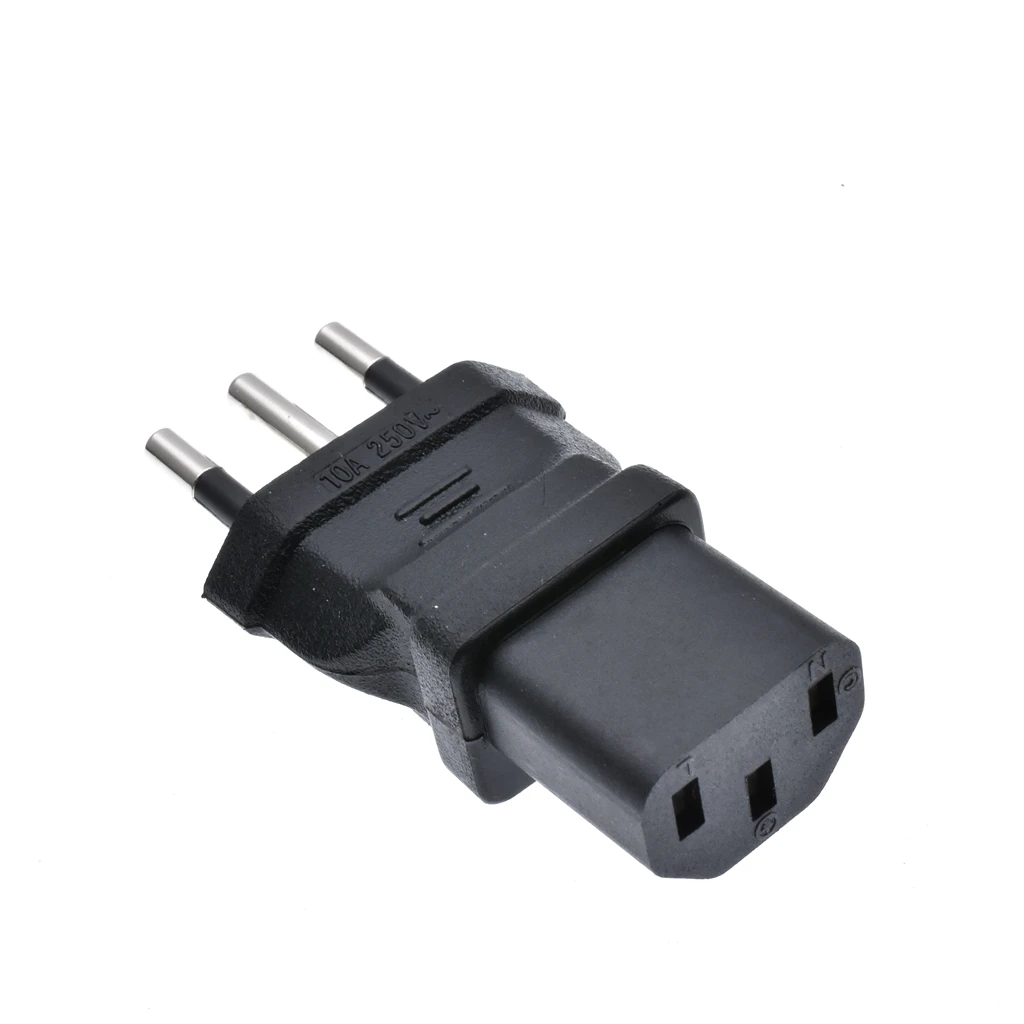 Italy, Chile CEI23-50 plug to IEC320 C13 Power Plug Converter for Standard Computer Power Adapter -Type L -Safe Grounded YL-4512