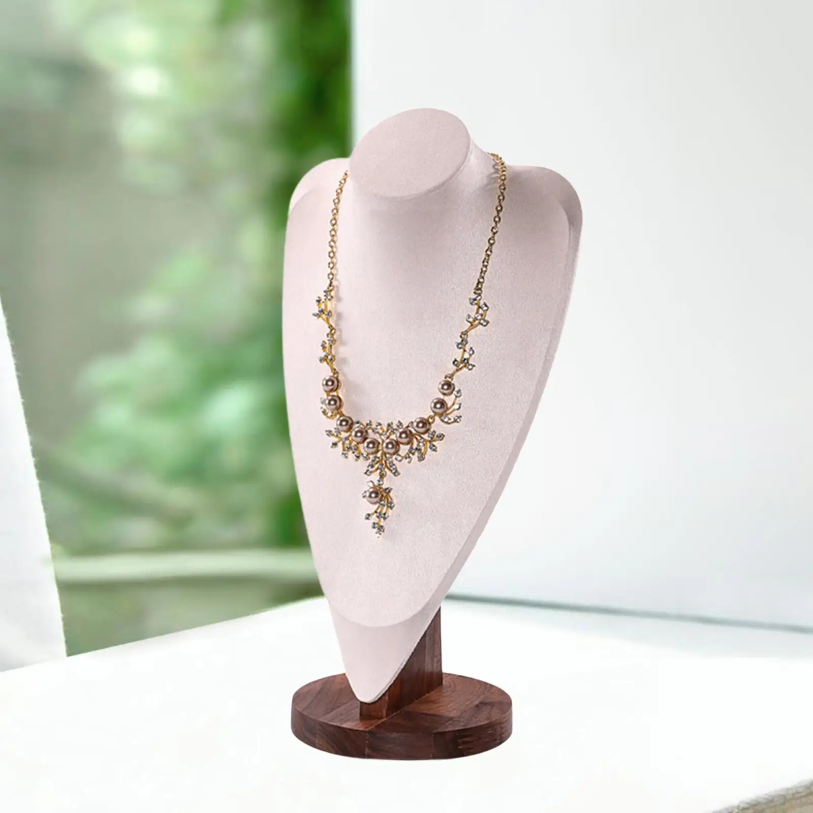 

Necklace Display Chain Bust Stand Holder,Ornament Trades Shows Countertop Shop Jewelry Display Stand Pendant Chain Organizer