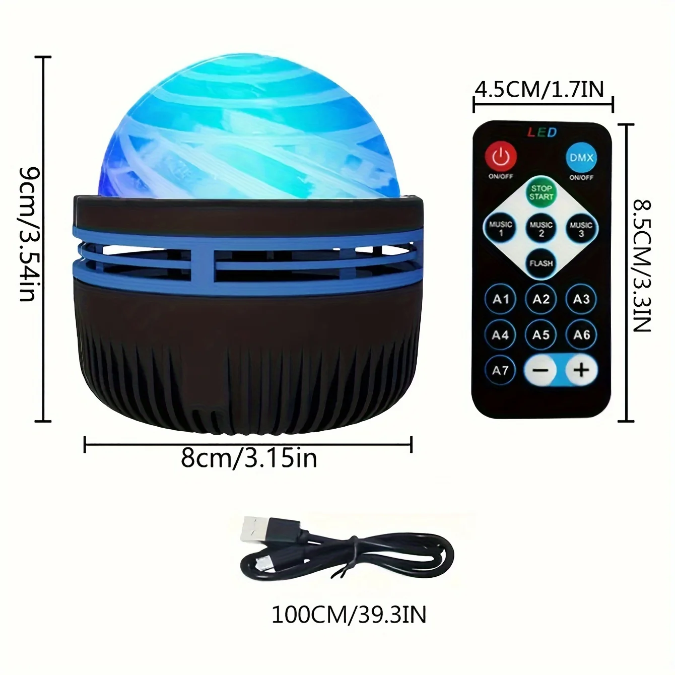 Lampe de budgétaire de galAct d'étoile de LED, USB, rotation automatique, boule magique, lumière de lune, ciel étoilé coloré, télécommande, veilleuses, décor de pièce