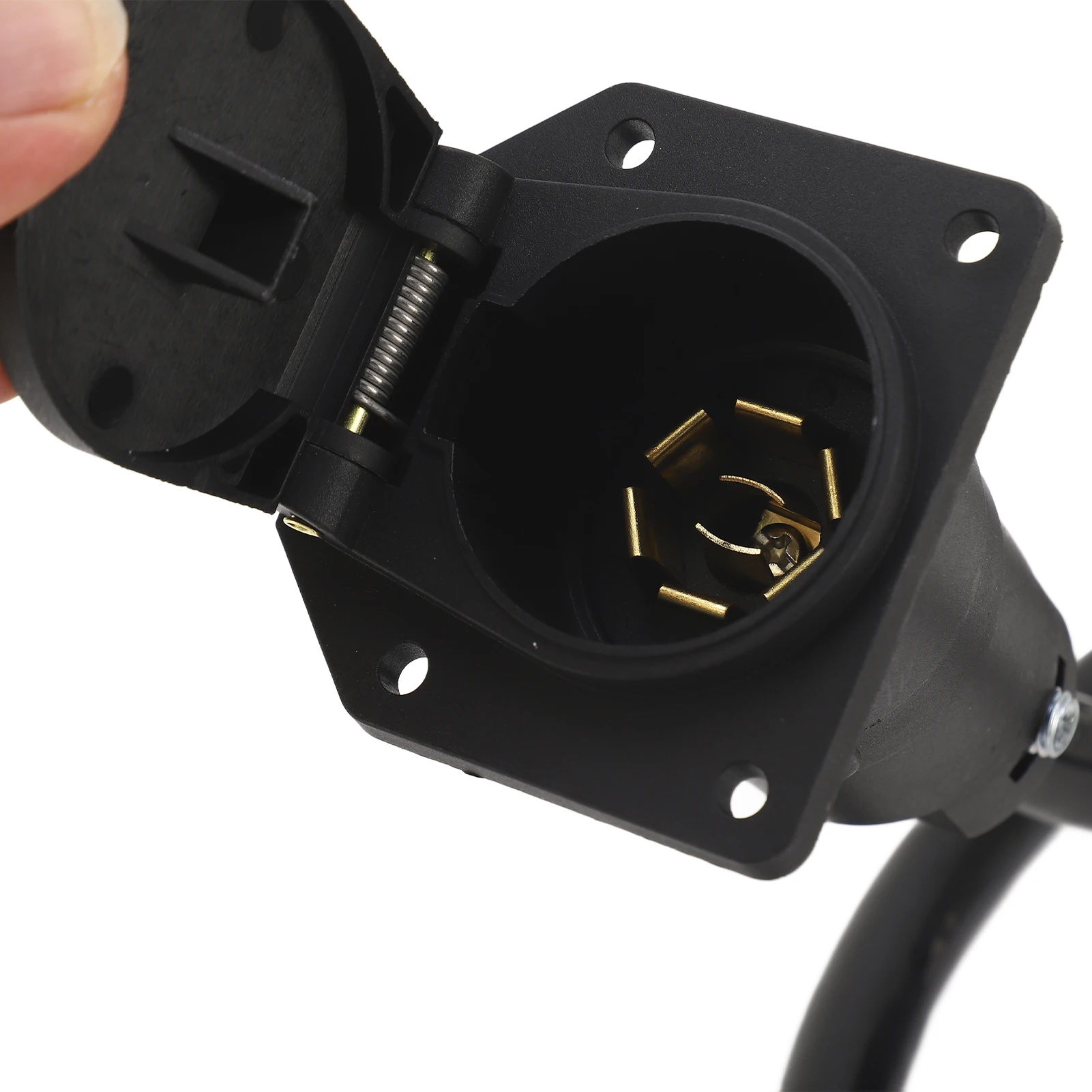 7-weg trailerverlengsnoer Trailer verlengsnoer 7-weg 3ft dubbele prong mannelijke stekkerconnector RV verbindingslijn 10110-048EX