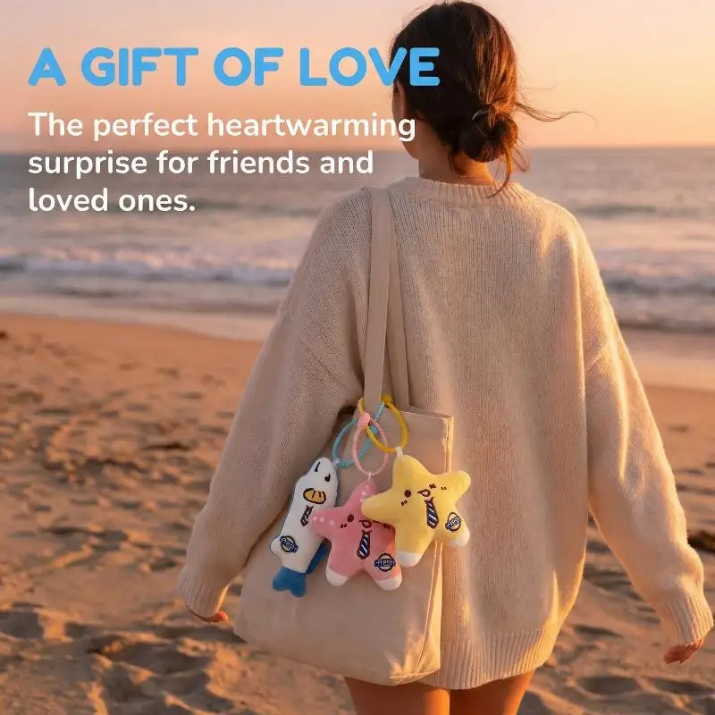 

Креативный плюшевый брелок в виде морского животного, милая мультяшная кукла-морская звезда, мягкий аксессуар для сумки, украшение для рюкзака для детей и женщин