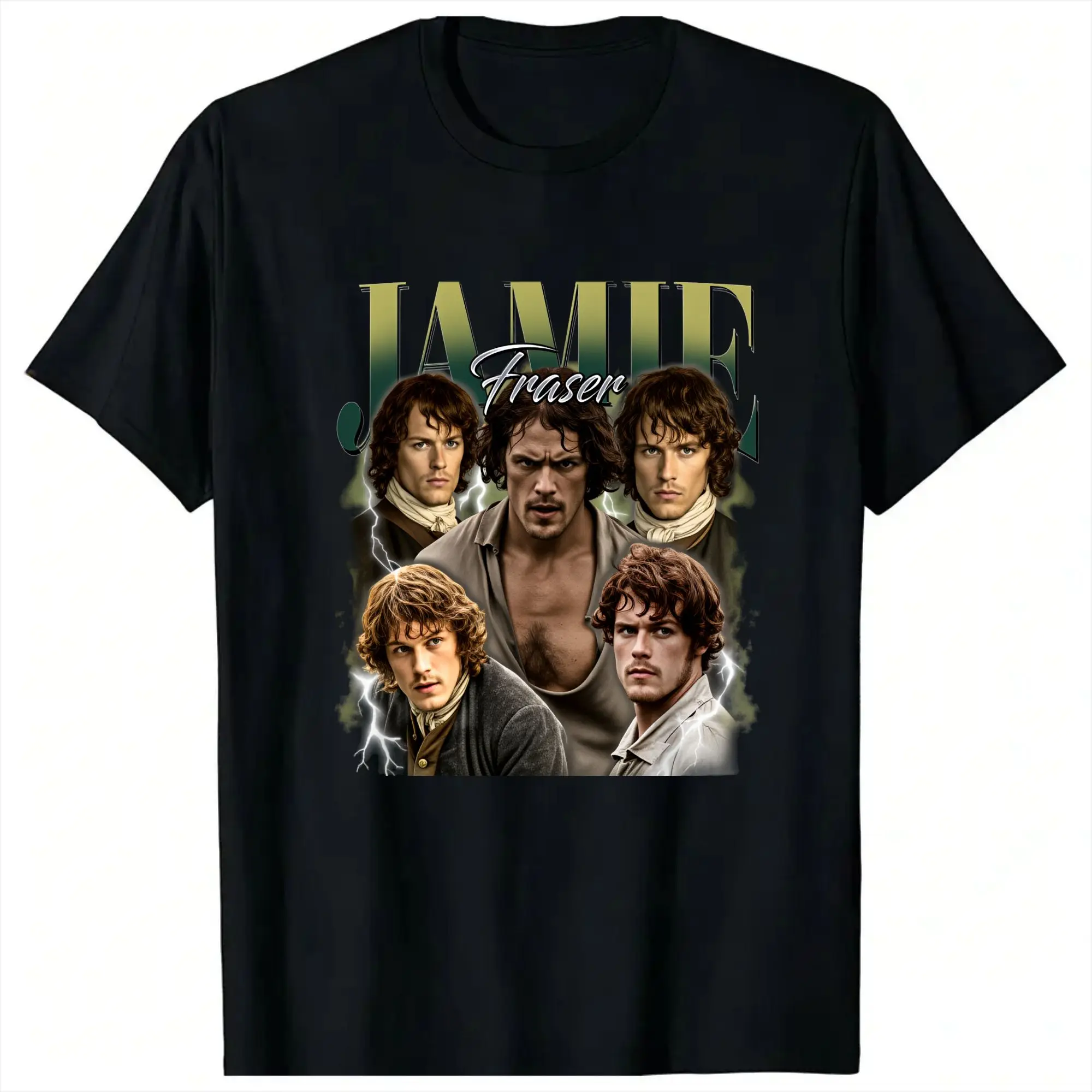 Oversized T-Shirt Summer Jamie Fraser outlander series tv Novelty T Shirts  Cotton Tshirt for Men Awesome Short Sleeve Top Tees