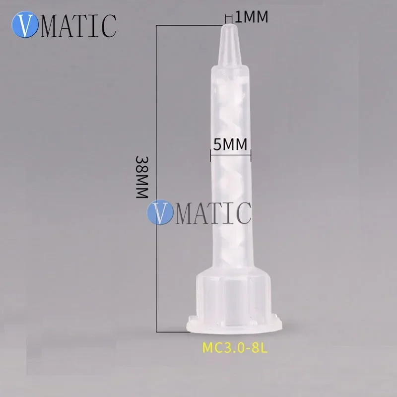 Dual-Component Static Mixer Nozzle | 12-Lobe Helix Mixing Element for Epoxy Dispensing