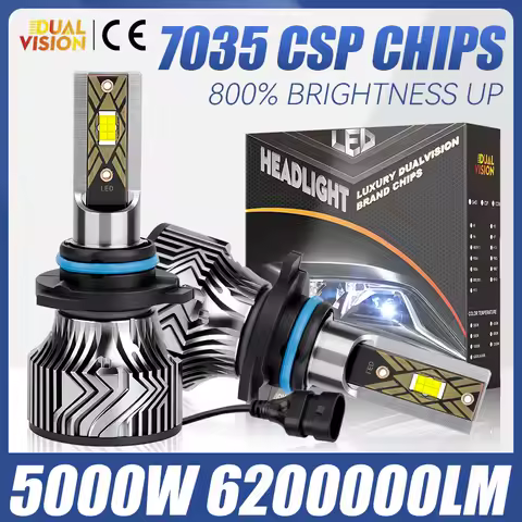 H4 LED Headlight Canbus 5000W 6200000LM H7 H3 880 881 H27 H1 H11 H8 9005 9006 HB3 HB4 H9 9012 HIR2 6000K CSP Fog Lamp Auto Light