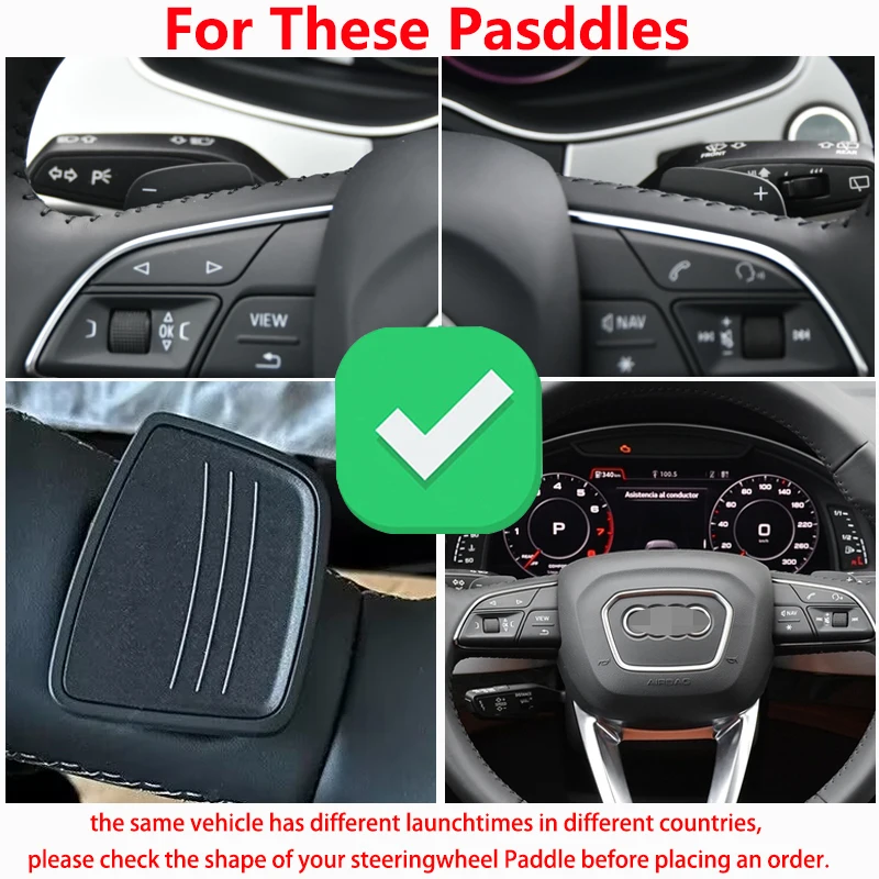 Para Audi A3 S3 A5 S5 2017 A4 B9 Q7 2016-2017 TT TTS palanca de cambios extensión de cambio volante paleta de cambio