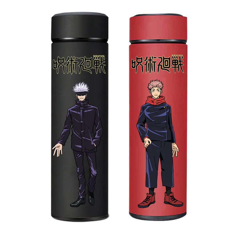 Jujutsu Kaisen Anime Thermos Caneca, Satoru Gojo Kugisaki Nobara Itadori Yuji, Alta Capacidade 304 Copo De Água De Aço Inoxidável, Presente, 500 ml