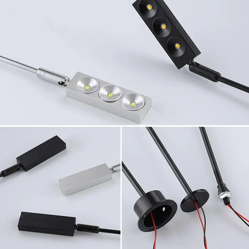 LED Showcase Light Dimmabel1W 2W 3W 220V Adjustable spotlights Exhibition DC12V Led Mini Jewelry Display Light For Diamond Store