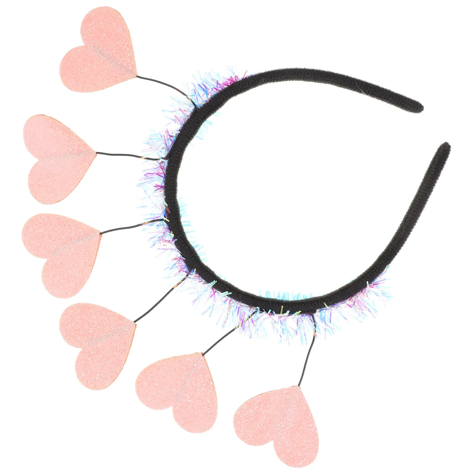 

Heart Shaped Headb for Women Valentine Day Party Accessories Pink Non Woven Fabric Heart Headb Girls Birthday Photos Props