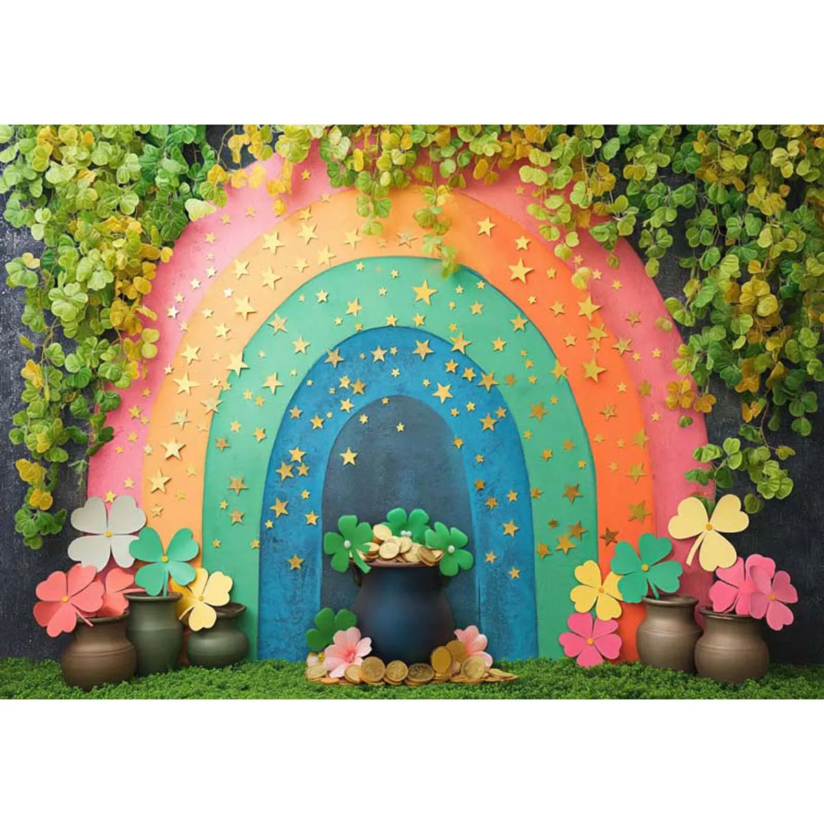 

Allenjoy Saint Patrick's Day Rainbow Backdrop