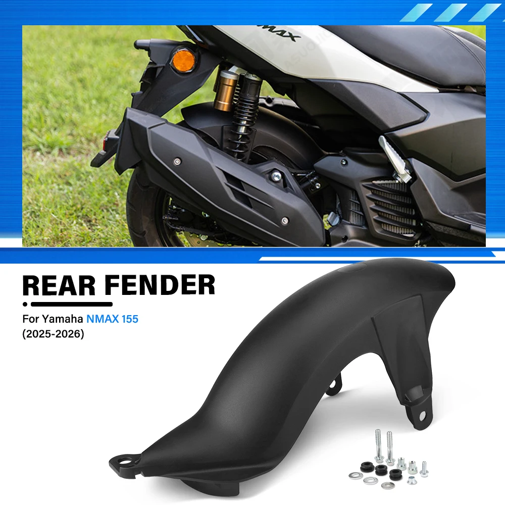 FOR YAMAHA NMAX 155  N-MAX155 2025 2026 PP Rear fender extender Anti-splash Mudguard Motorcycle Rear Mud Guard Splash Protector