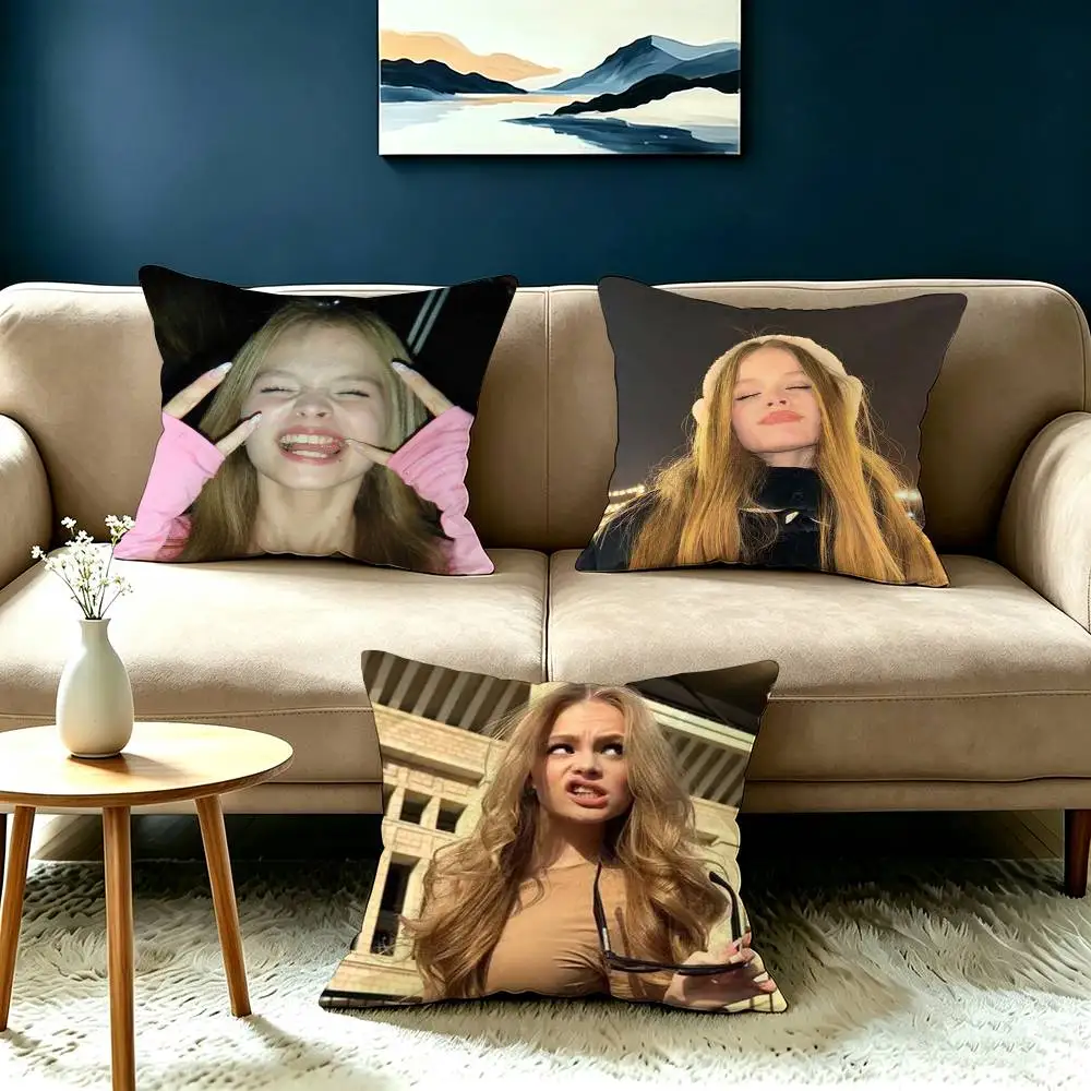 Pop Singer M-Milana Star Pillow Case Square Double-Sided Sofa Cushion Cover Bedroom Bedside Pillow