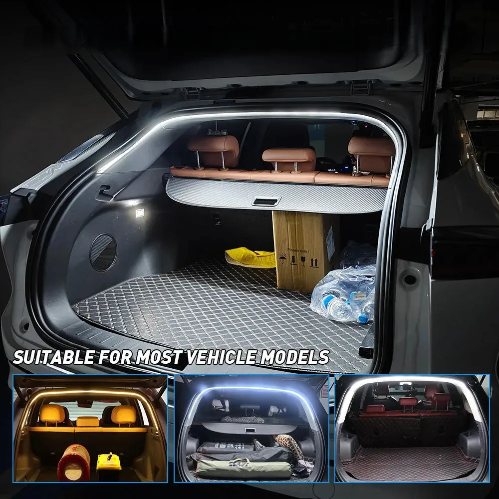 Universal 12V 2/4M High Brightness Car Trunk Lighting Ambient Light Automatic Tailgate Wiring LED Strip for Interior Decoration