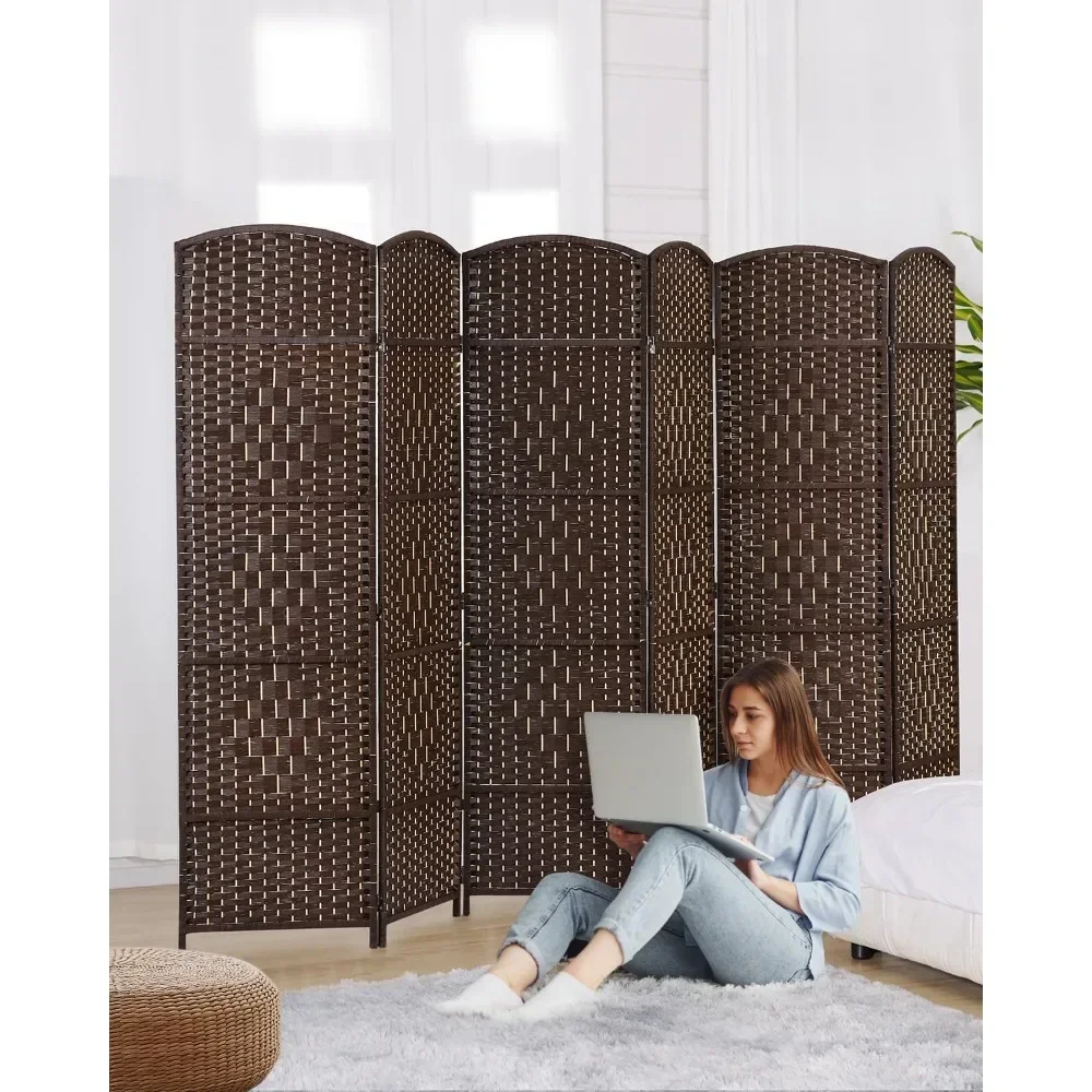 Tall Extra Wide Privacy Screen, Folding Privacy Screens with Diamond Double-Weave Room dividers and Freestanding Room