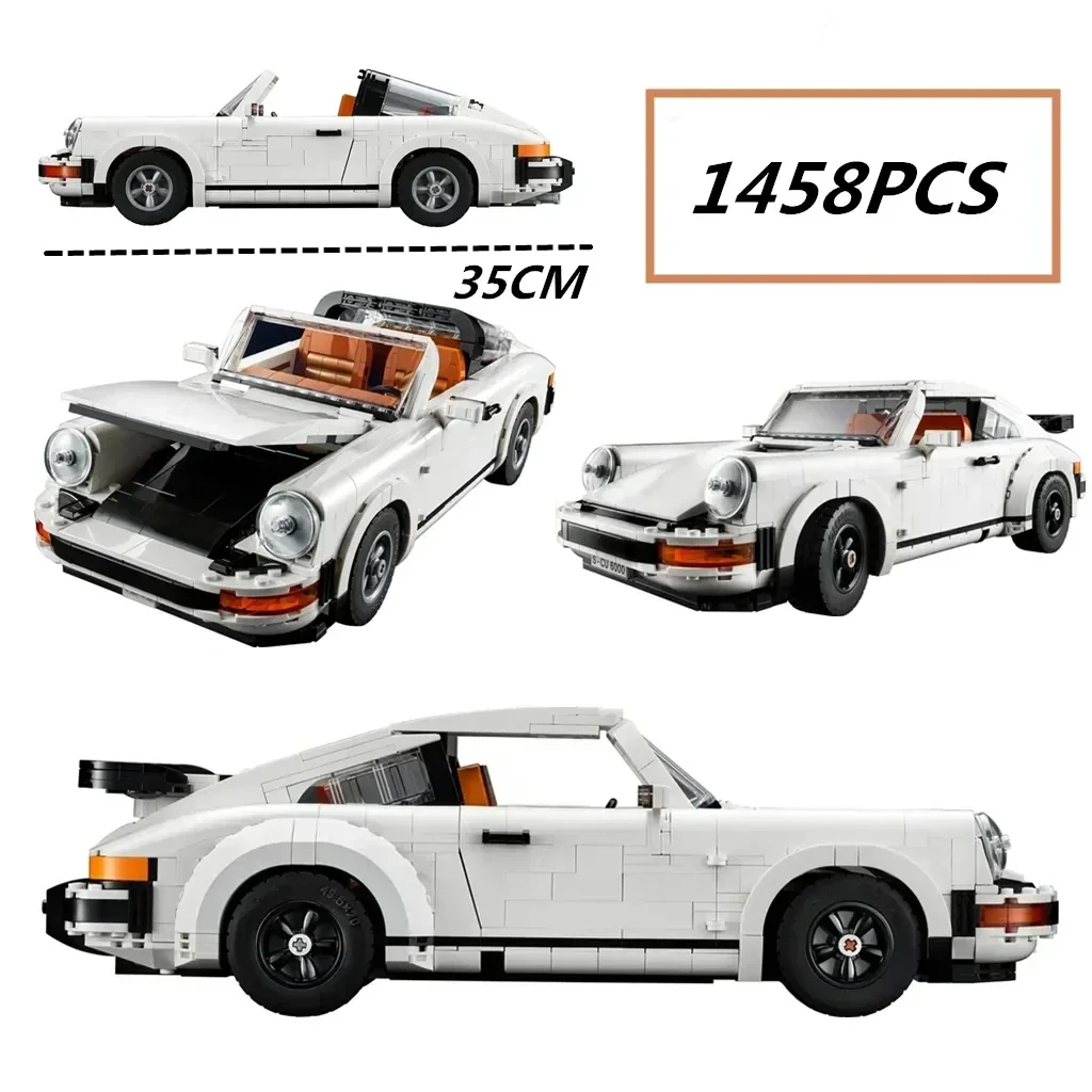 1458pcs 2-in-1 Turbo Sports Car Bricks Assemble Puzzle Blocks Model For Birthday Christmas Gifts