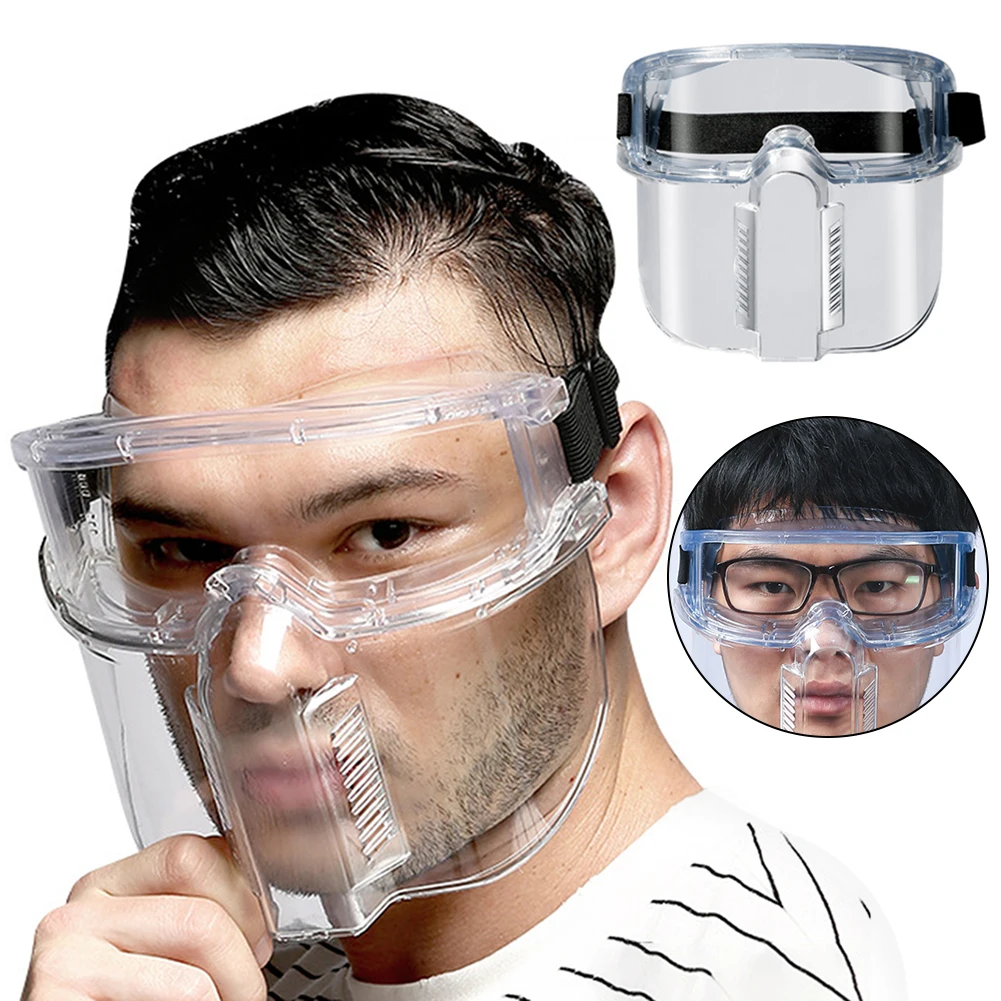 Clear Protective Mask For Full Face Cover Detachable Anti-Dust Face Protector Sturdy Sanding Dust Mask For Women Men Kids