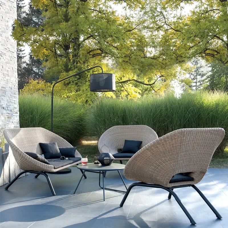 Möbel Outdoor Sofa Rattan Stuhl Möbel Kombination Rattan gewebte Möbel