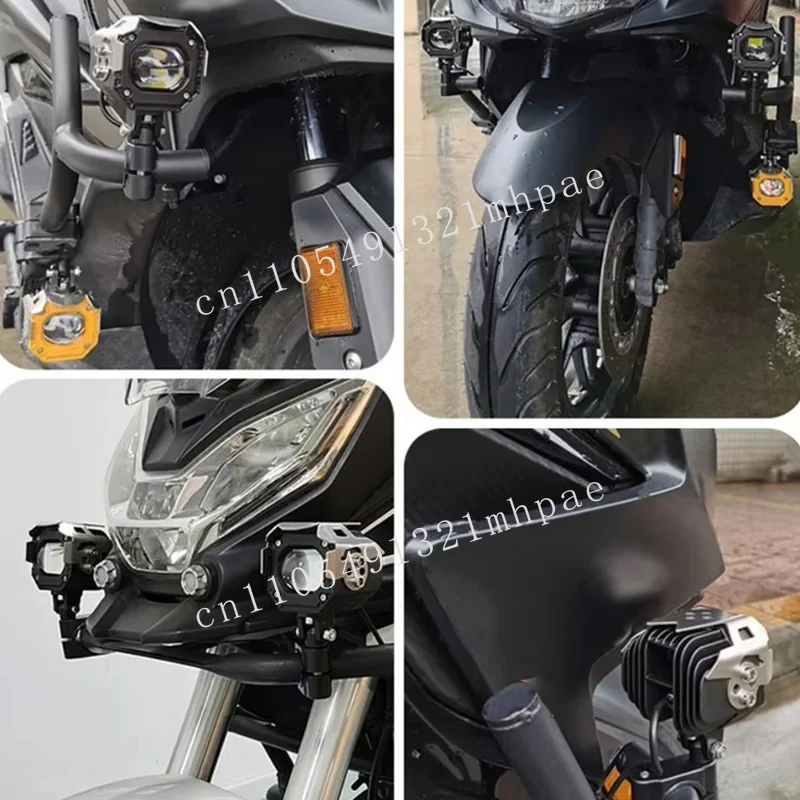Universal Motorcycle Headlight Support Tubes Clamps 28mm Additional Lights Fastening Holder for Yamaha Tracer GS1250 Accessoires